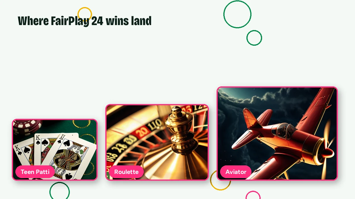Rising ladder of FairPlay 24 winning tables — Teen Patti, Roulette and Aviator